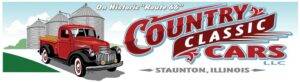 classic car dealership: country classic cars logo