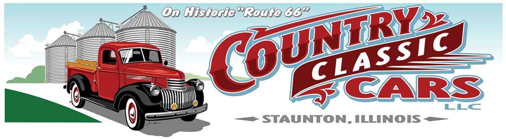 Classic car dealership: country classic cars logo. Find your dream classic cars here at CCC.