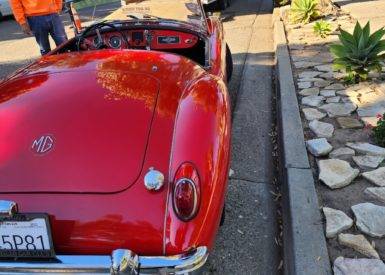 50s MG A Roadster in Red Loading in an Enclosed Trailer | National Transport Services