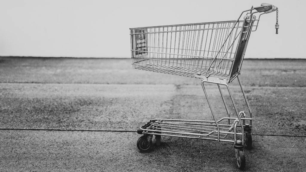 Empty Shopping Cart. Dealer Transport