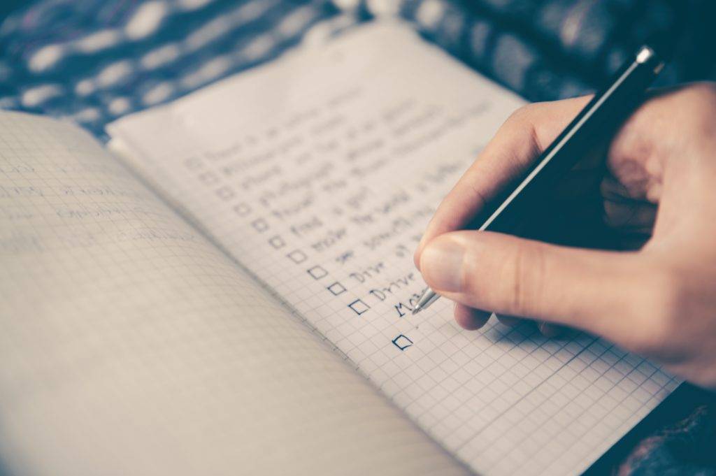 Vehicle for shipping checklist