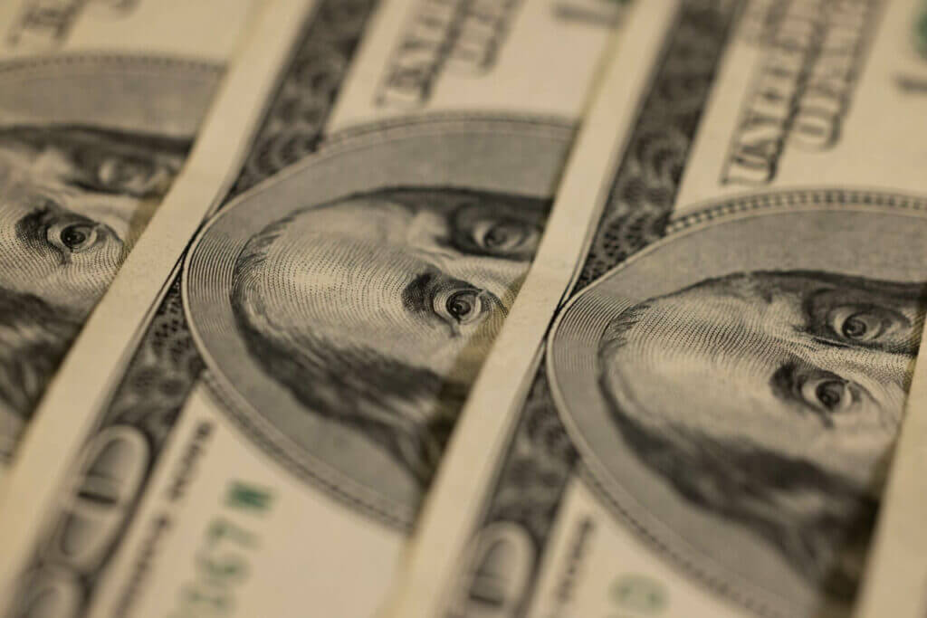 Hundred dollar bills.