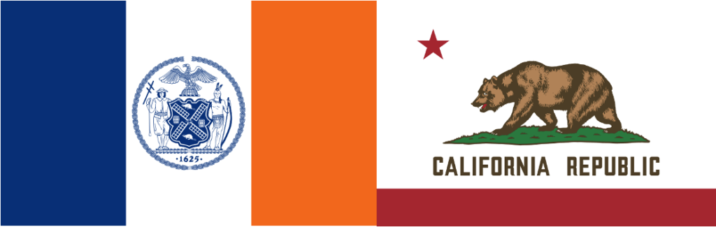 New York State Flag/California State Flag.